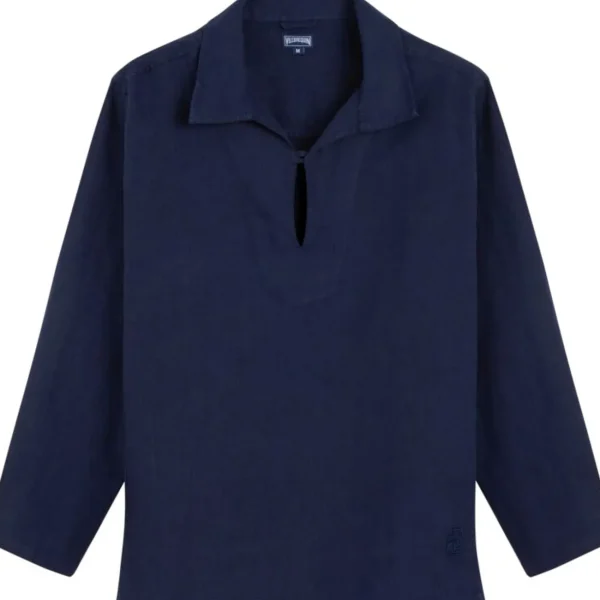 Clearance Ines de la Fressange Paris Unisex Navy linen jacket by Ines x Vilebrequin