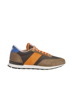 Cheap Ines de la Fressange Paris 77" Unisex Sneakers khaki/orange/blue UZS x Ines