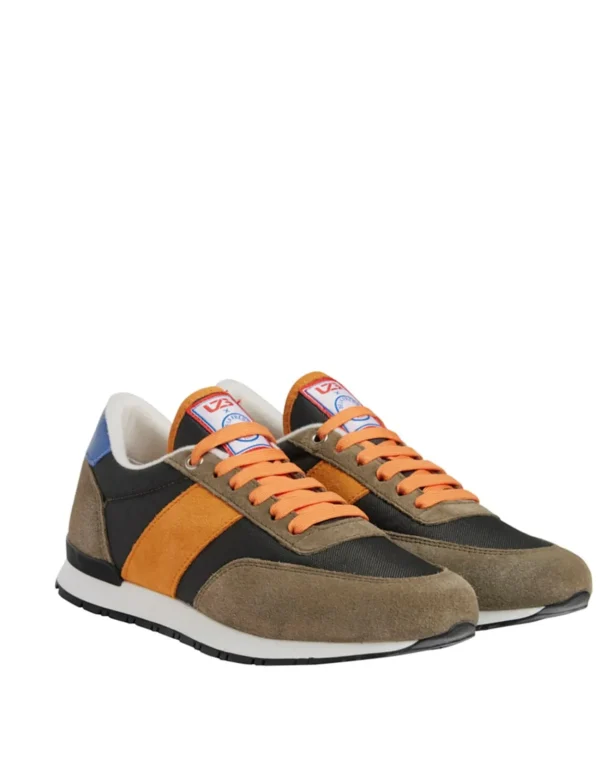 Cheap Ines de la Fressange Paris 77" Unisex Sneakers khaki/orange/blue UZS x Ines