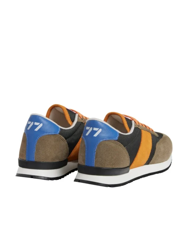 Cheap Ines de la Fressange Paris 77" Unisex Sneakers khaki/orange/blue UZS x Ines