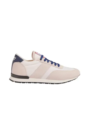 Shop Ines de la Fressange Paris 77" UZS x Ines de la Fressange Unisex white/beige/blue sneakers