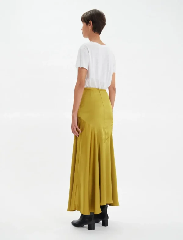 Discount Ines de la Fressange Paris Velvette mustard skirt