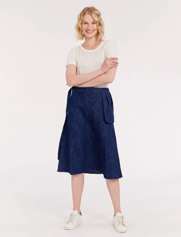 Sale Ines de la Fressange Paris Viveka jean skirt