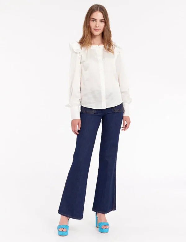 Shop Ines de la Fressange Paris White Laure top